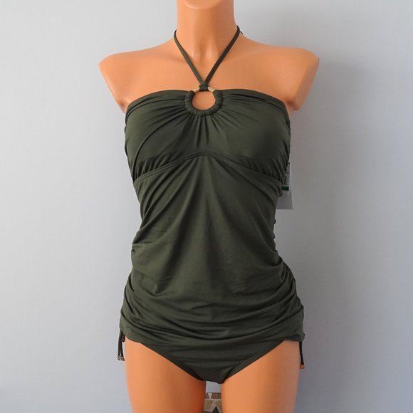 Michael Michael Kors Other - Michael Kors NWT 2Pc Logo Shirred Tankini Set